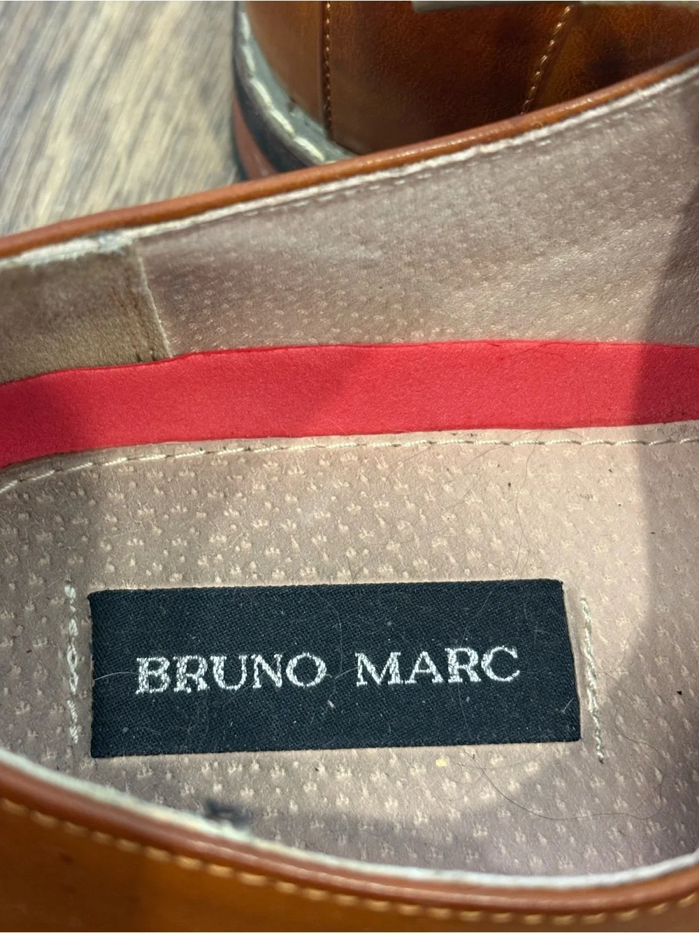 Bruno Marc Leather Cap-Toe Derby Shoes - Cognac Brown